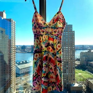 MINKPINK Bright Floral Mini Skater Dress NWOT